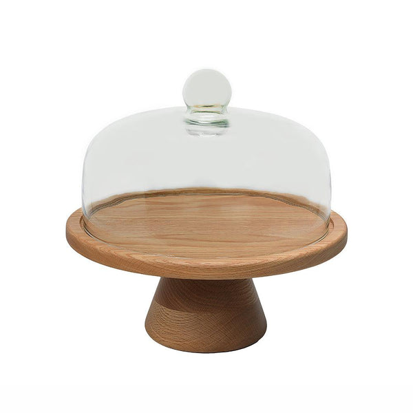 Wundermaxx Wooden Cake Stand, Ø 32 x H 13.6 cm, Oak