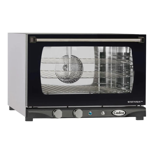 Cadco Stefania XAF-113 3-Shelf Half Size Heavy-Duty Manual Countertop Convection Oven - 120V