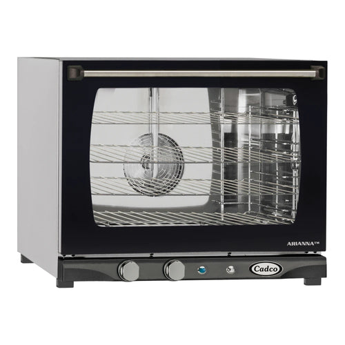 Cadco Arianna XAF-133 4-Shelf Half Size Heavy-Duty Manual Countertop Convection Oven - 208-240V