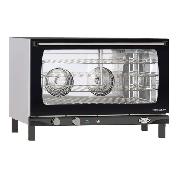 Cadco Rossella XAF-193 4-Shelf Full Size Heavy-Duty Manual Countertop Convection Oven - 208-240V