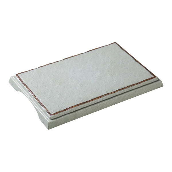 Yanco YO-4013 Yoto 9 3/4" Green Melamine Rectangular Display Plate with Foot, Pack of 12