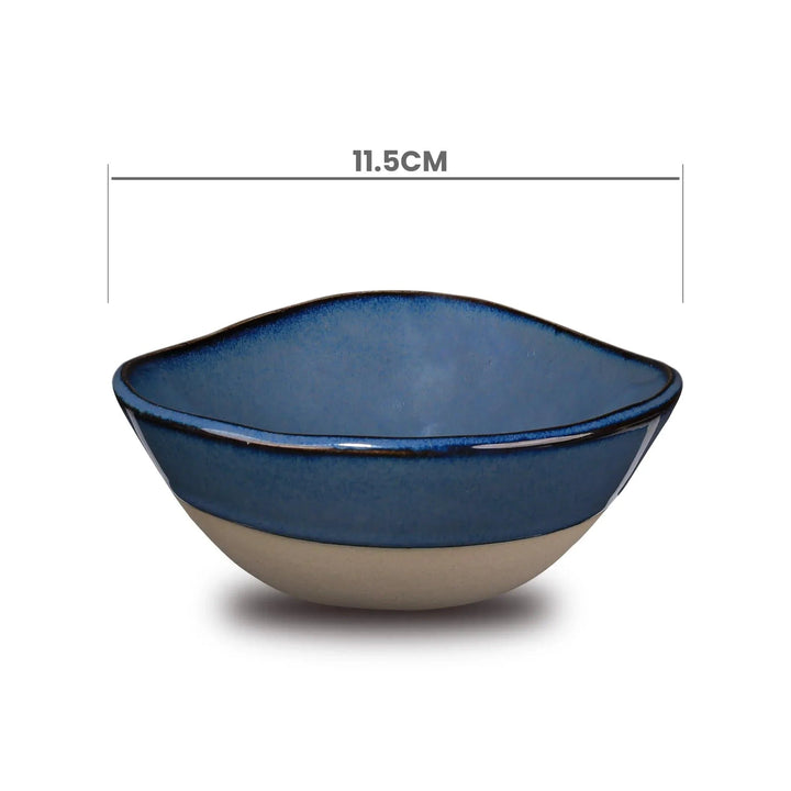 Don Bellini Craftstone 4.5"/11.5cm Blue Round Porcelain Bowl, Pack of 6 Pcs