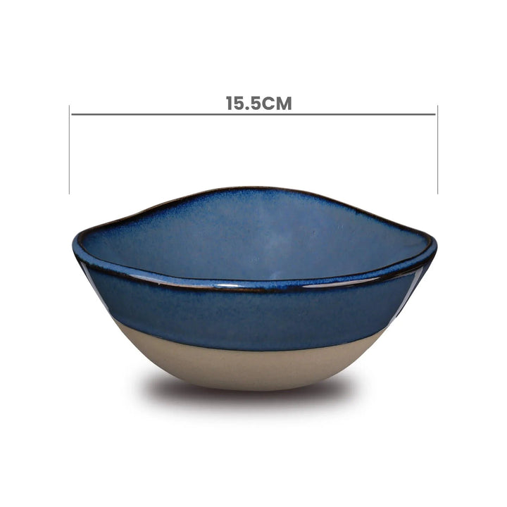 Don Bellini Craftstone 6"/15.5cm Blue Round Porcelain Bowl, Pack of 6 Pcs