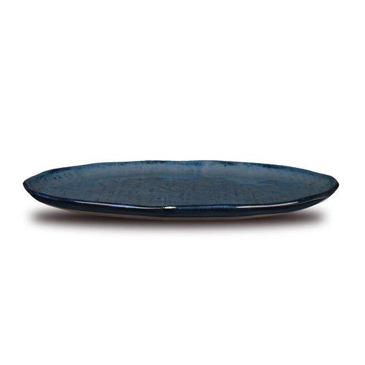 Don Bellini Craftstone 10.4"/26.5cm Blue Round Porcelain Plate - HorecaStore