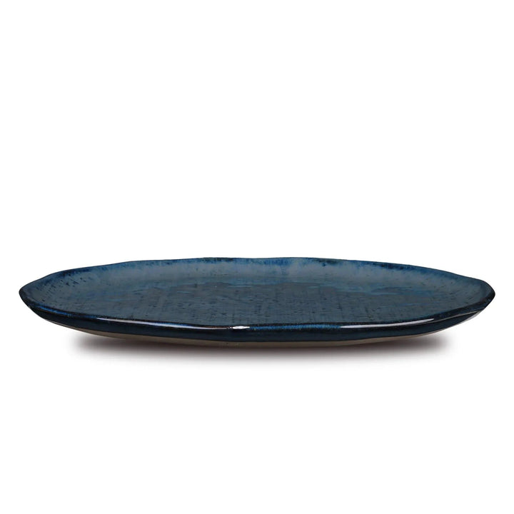 Don Bellini Craftstone 11.5"/30cm Blue Round Porcelain Plate, Pack of 6 Pcs