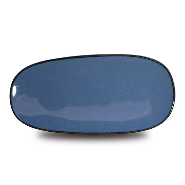 Don Bellini Craftstone 15"/38cm Blue Rectangle Porcelain Platter, Pack of 6 Pcs