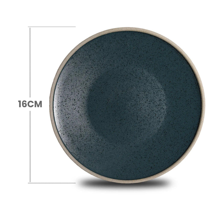 Don Bellini Night & Day 6"/16cm Midnight Blue Round Porcelain Plate, Pack of 6 Pcs