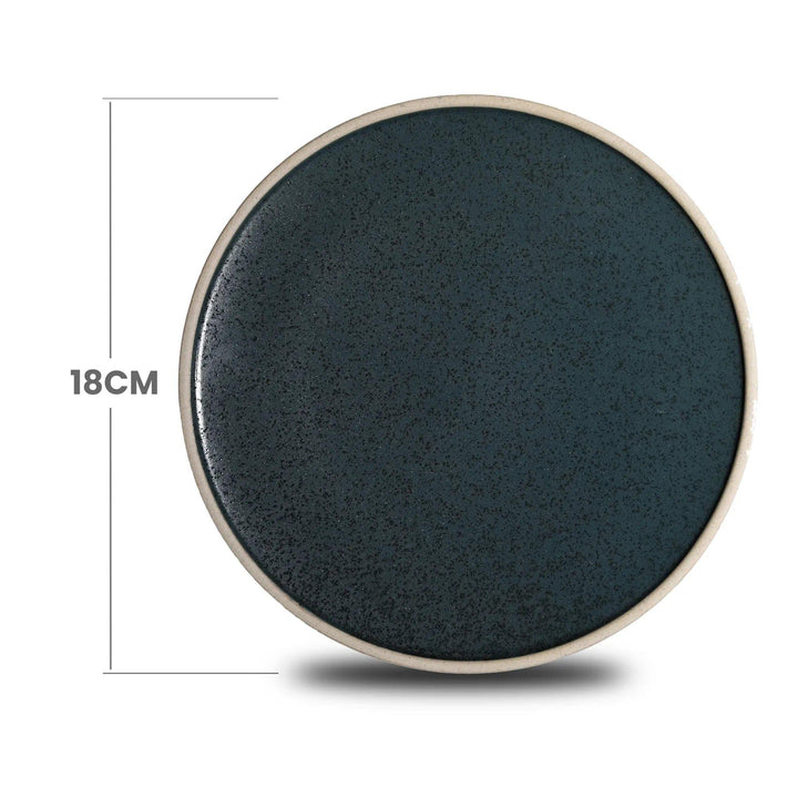 Don Bellini Night & Day 7"/18cm Midnight Blue Round Porcelain Deep Plate, Pack of 6 Pcs