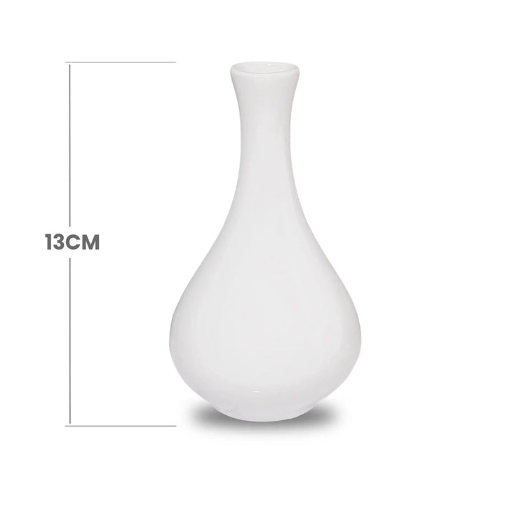 Furtino England Finesse 5"/13cm White Round Porcelain Bud Vase , Pack of 12