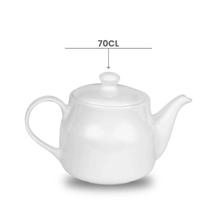 Furtino England Finesse 23.5oz/70cl White Round Porcelain Coffee Pot, Pack of 12