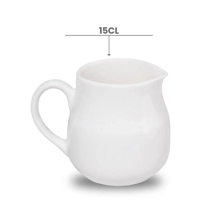 Furtino England Finesse 5oz/15cl White Round Porcelain Creamer, Pack of 12