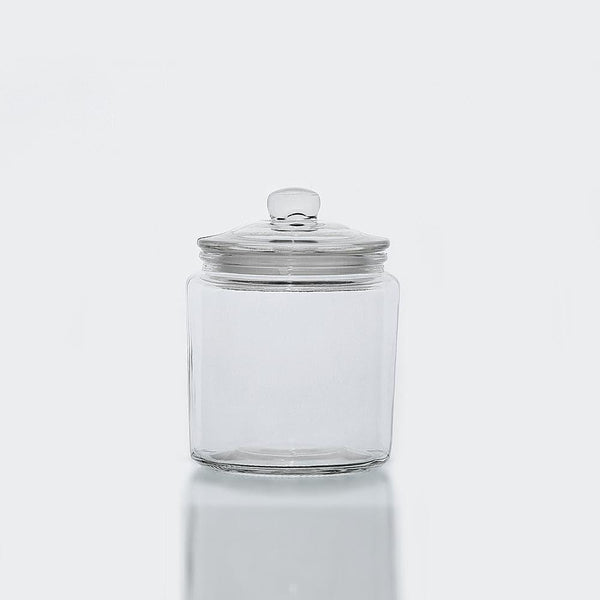 Glass Storage Container 0.9 L, BPA-Free, Non-toxic. Wide opening, Clear