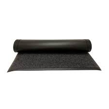 CAC China PMAT-53CH Carpet Floor Mat Vinyl Back Charcoal 5x3' /Each