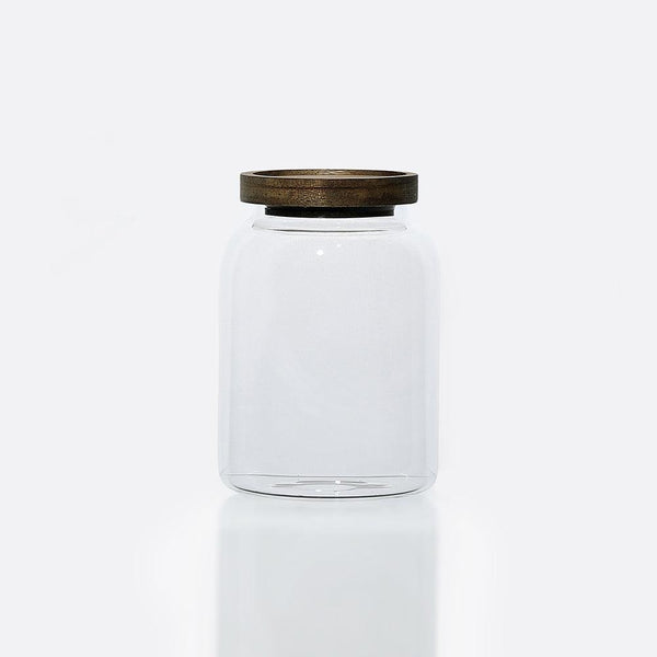 Kitchen Glass Jar 1.0 L, Durable Bamboo Lid airtight seal keeps food fresh