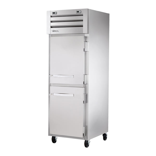 True STR1DT-2HS-HC Spec Series 27 1/2" Solid Half Door Reach-In Combination Refrigerator / Freezer
